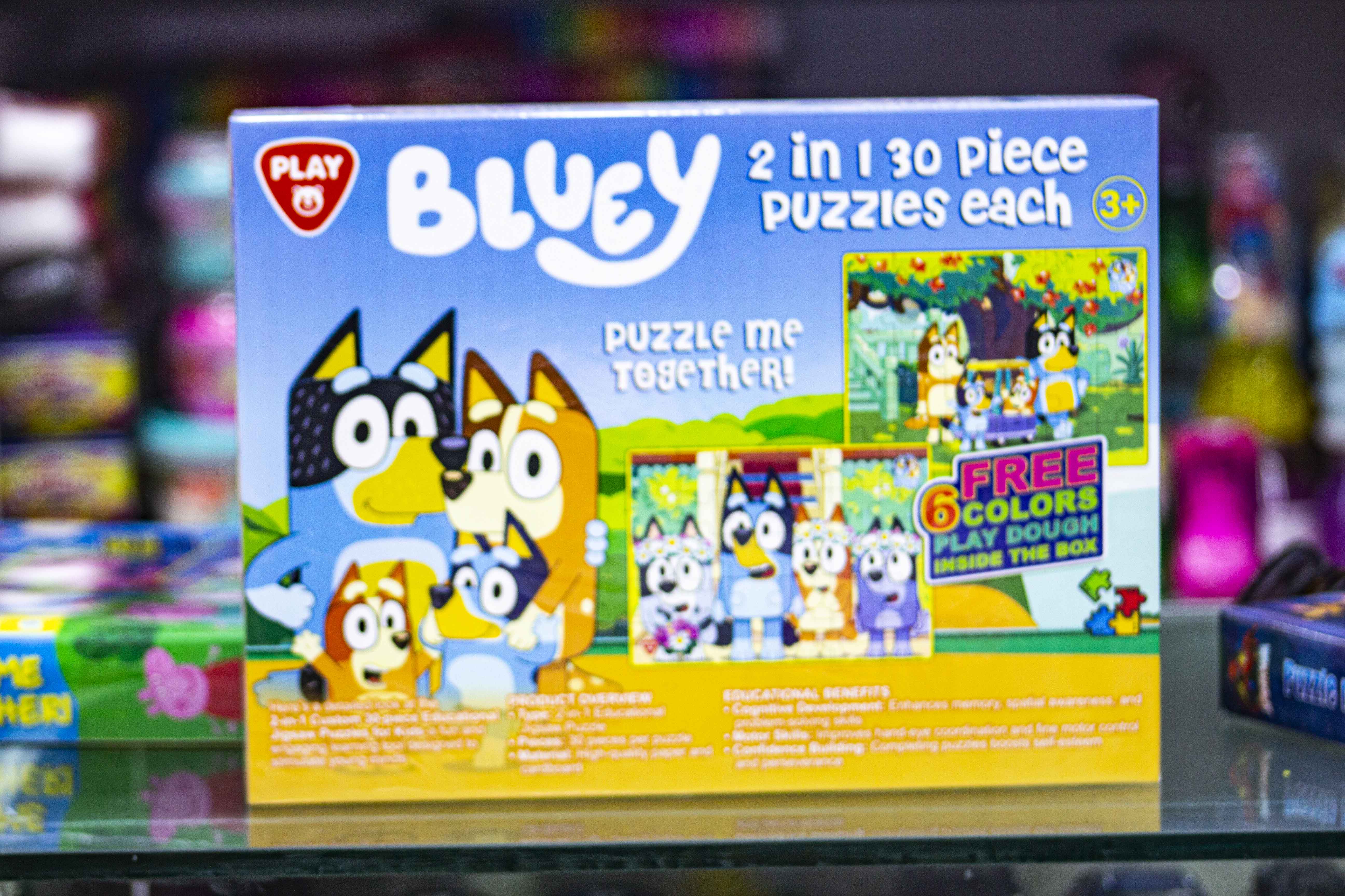 Bluey 2 in 1, 30 pc puzzles each