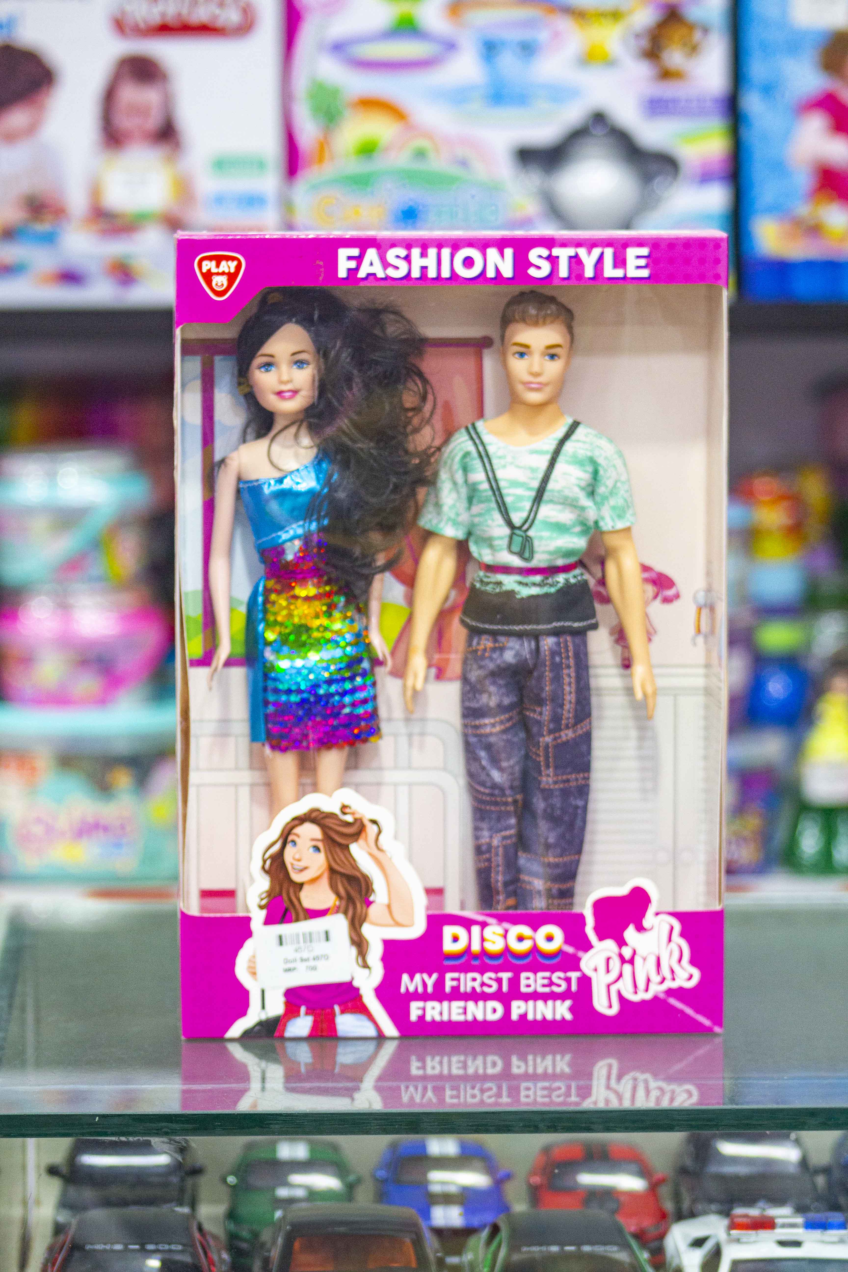 Fashion Style Disco My first best friend Pink dual male female dolls